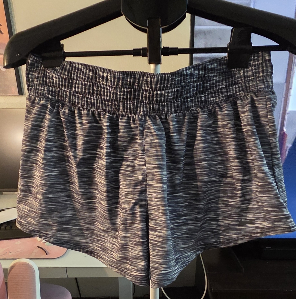 Nike Dri-fit Women's Black/Gray/White Athletic Shorts - M
